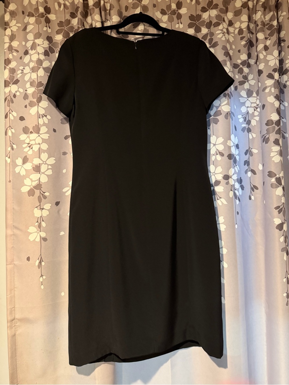 Talbots Black Short-Sleeve Shift Dress - Picture 2 of 4